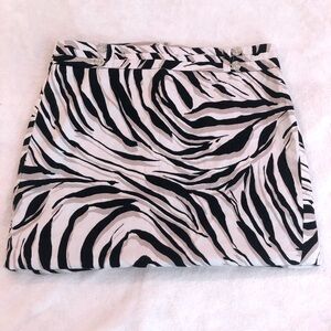 vintage 90s zebra print skirt